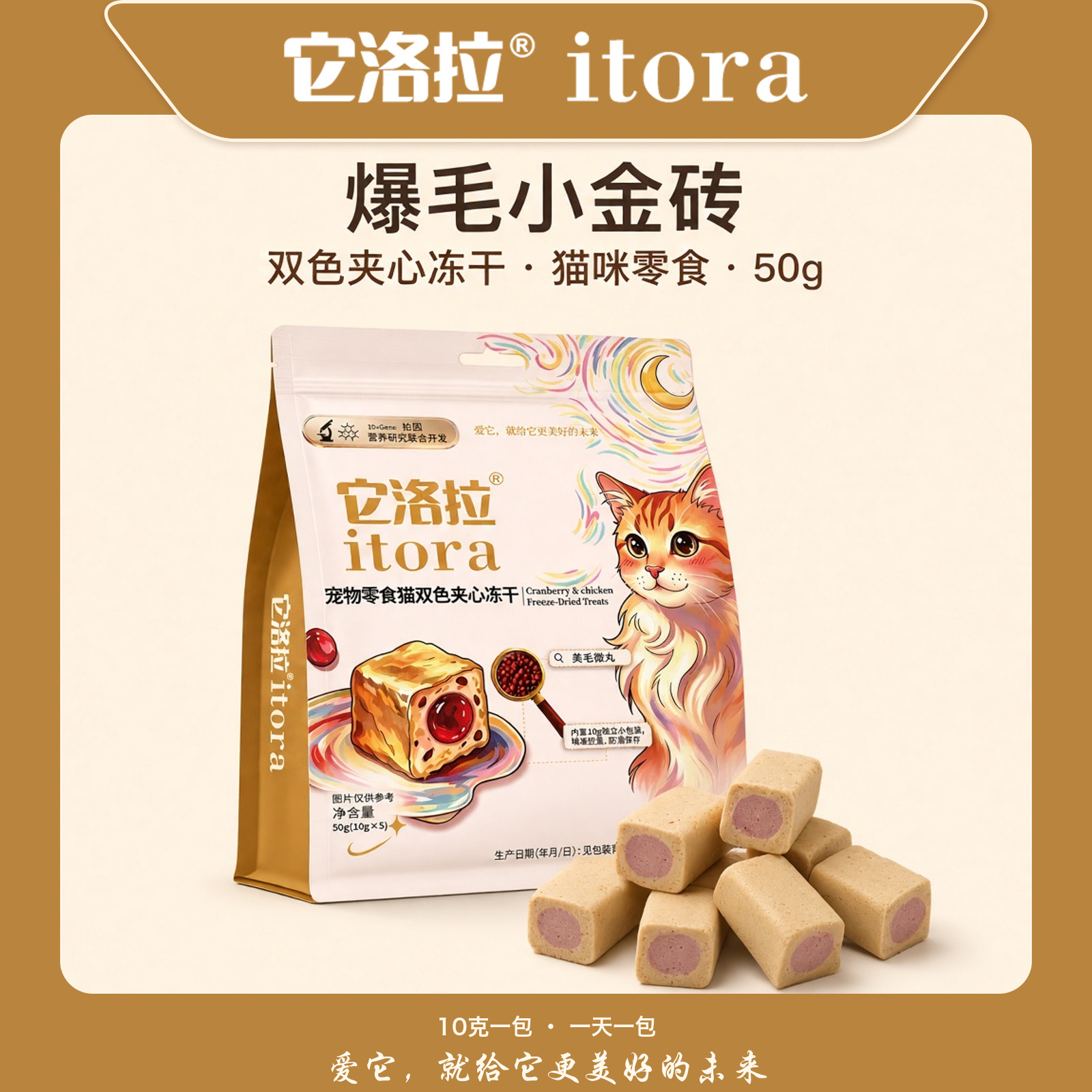 它洛拉爆毛小金砖50g